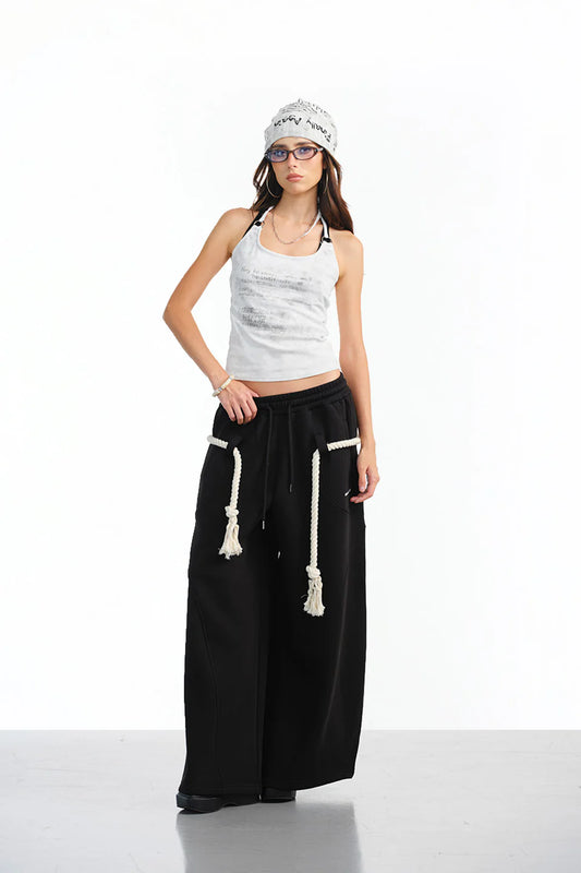 Black Puff Mode Sweatpants