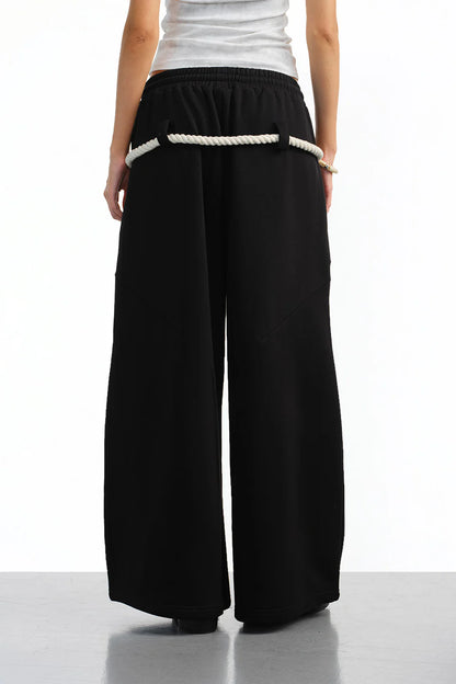 Black Puff Mode Sweatpants