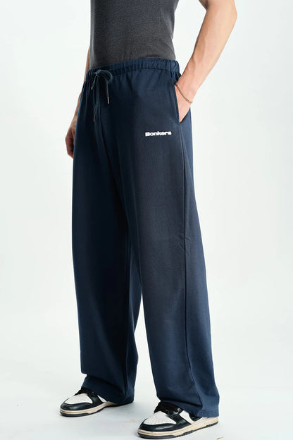 Blue Static Loose Fit Joggers