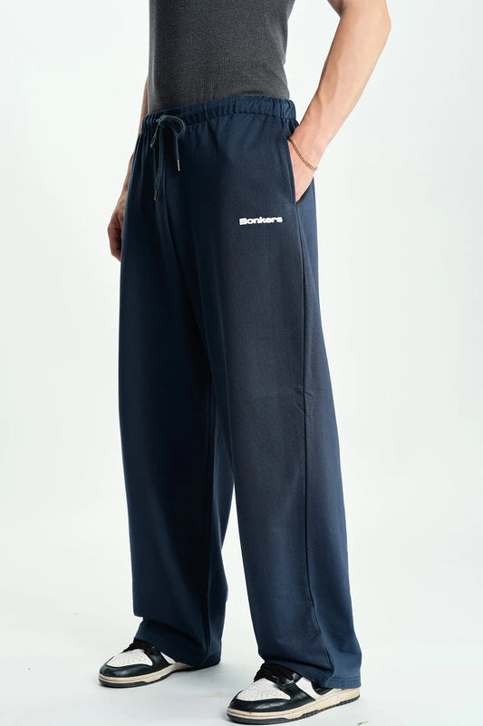 Blue Static Loose Fit Joggers