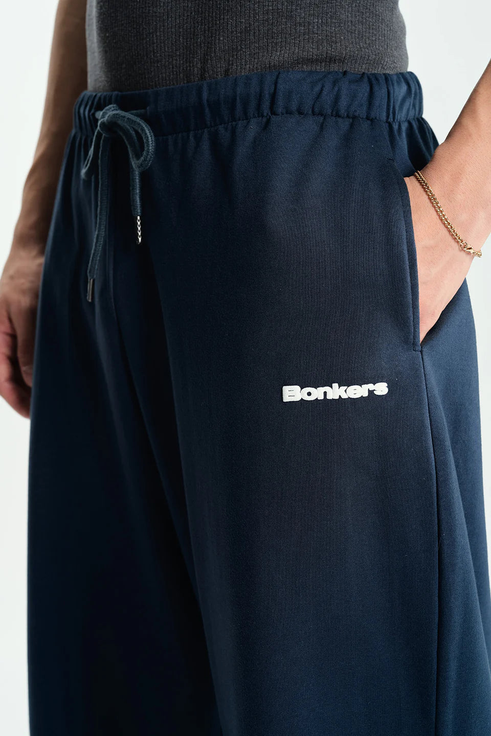 Blue Static Loose Fit Joggers